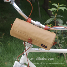 Bolso de la manija de la bicicleta que lleva el bolso de hombro lona impermeable cesta de ciclo de color caqui cesta delantera